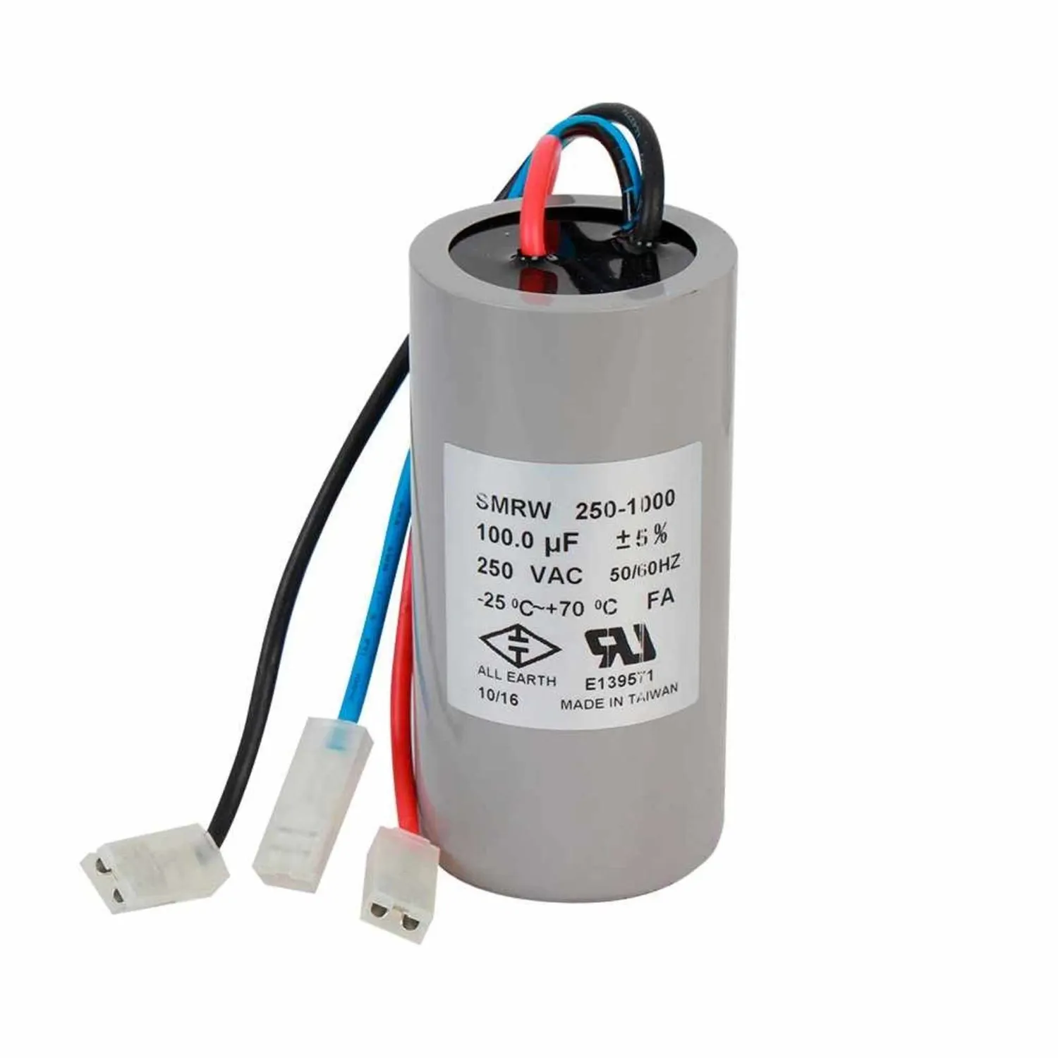 Capacitor de trabajo 100MF ±5%, 250V, para la caja de control AQUA PAK modelo CCQA 1115