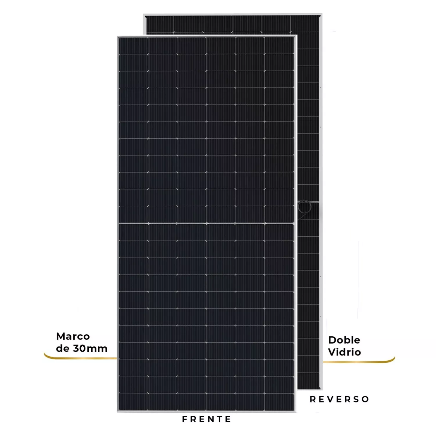 Módulo con células fotovoltaicas bifaciales tipo N