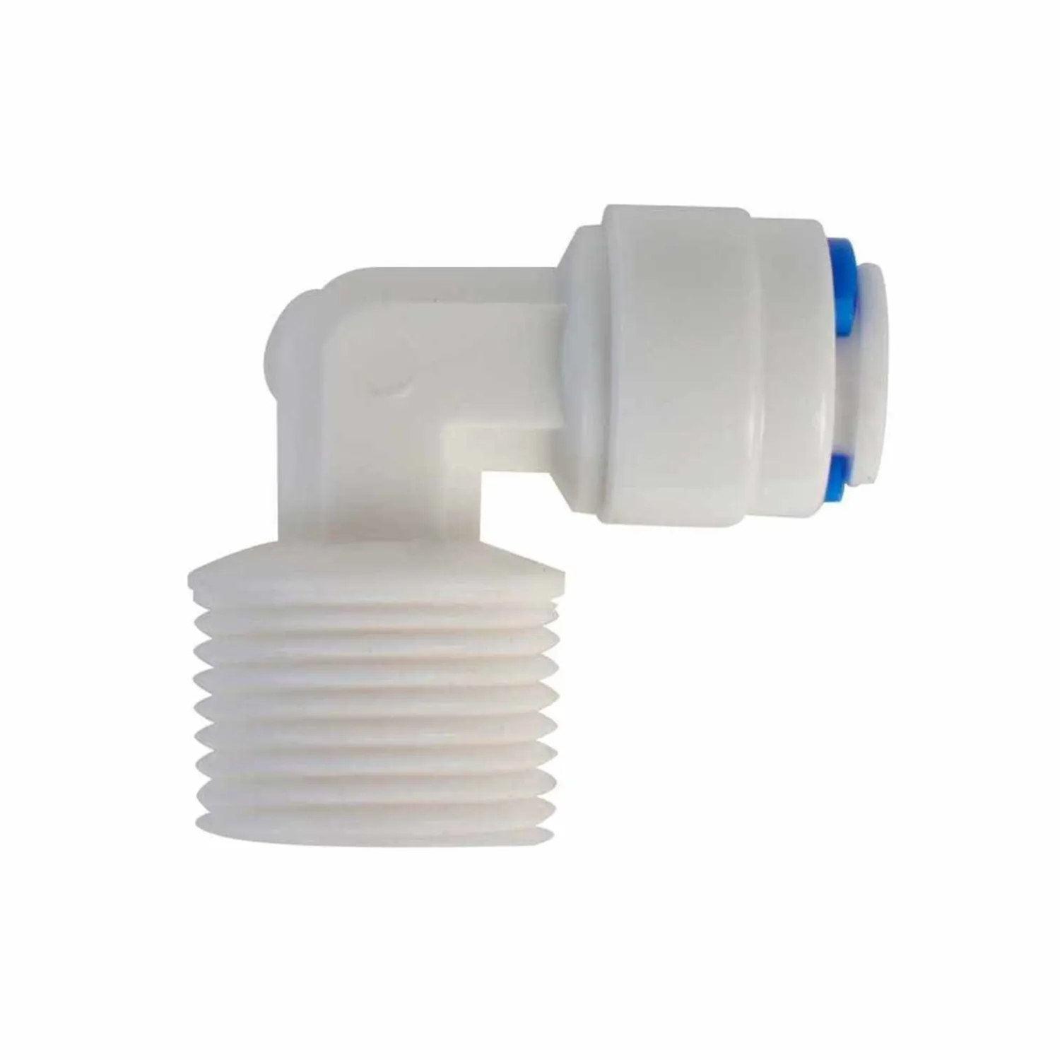 Adaptador codo tipo "L" para ósmosis inversa de 100G y 400G (RM3/8", T1/4")